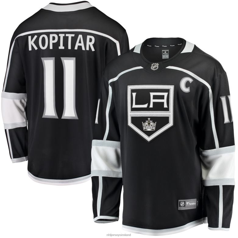 NHL Men Los Angeles Kings Anze Kopitar Fanatics Branded Black Home Premier Breakaway Player Jersey D002V21 Clothing