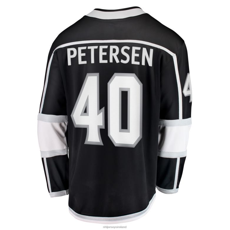NHL Men Los Angeles Kings Cal Petersen Fanatics Branded Black Home Breakaway Player Jersey D002V1671 Clothing