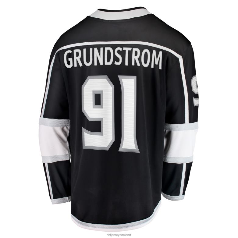 NHL Men Los Angeles Kings Carl Grundstrom Fanatics Branded Black Home Breakaway Player Jersey D002V1942 Clothing