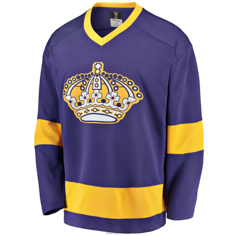 NHL Men Los Angeles Kings Fanatics Branded Purple/Gold Premier Breakaway Heritage Blank Jersey D002V145 Clothing