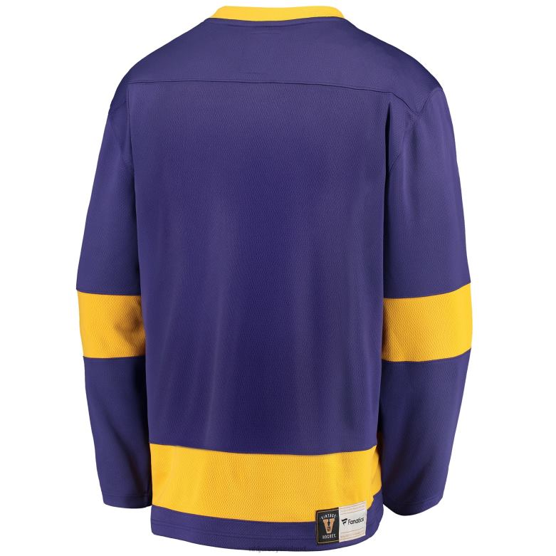 NHL Men Los Angeles Kings Fanatics Branded Purple/Gold Premier Breakaway Heritage Blank Jersey D002V145 Clothing