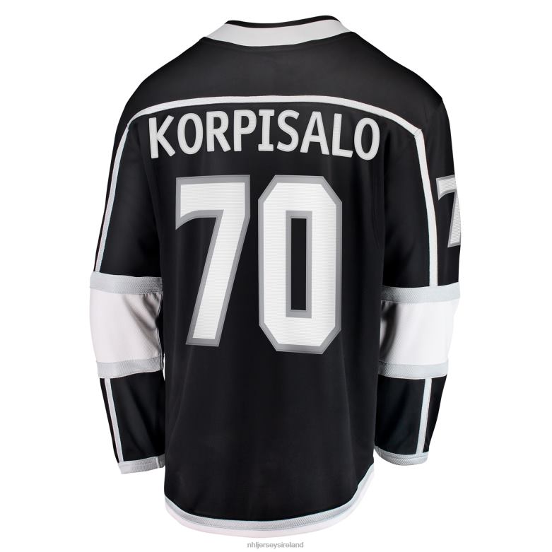 NHL Men Los Angeles Kings Joonas Korpisalo Fanatics Branded Black Home Breakaway Jersey D002V1903 Clothing