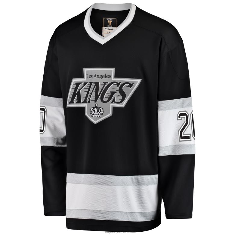 NHL Men Los Angeles Kings Luc Robitaille Fanatics Branded Black Premier Breakaway Retired Player Jersey D002V317 Clothing