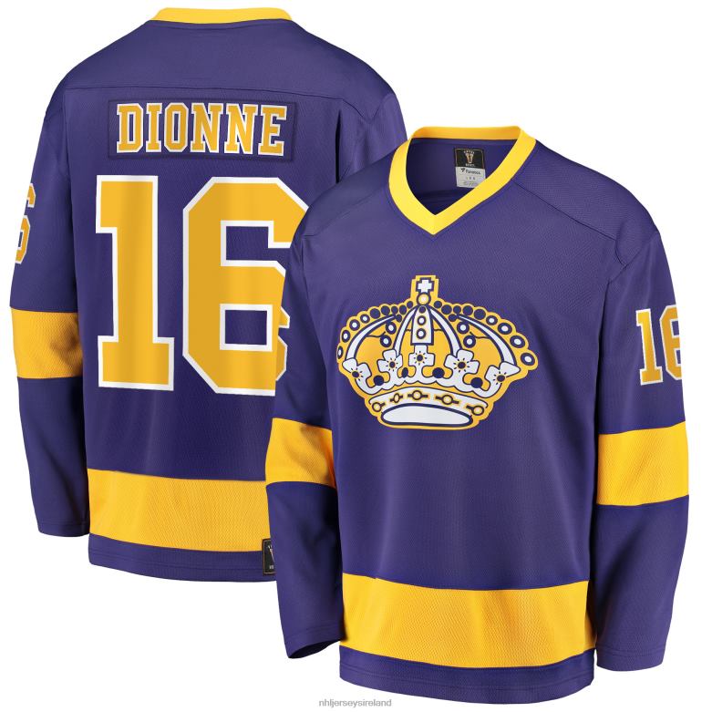 NHL Men Los Angeles Kings Marcel Dionne Fanatics Branded Purple Premier Breakaway Retired Player Jersey D002V264 Clothing
