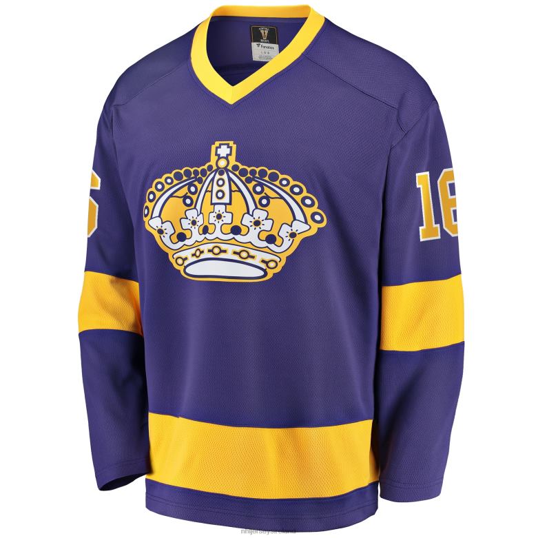 NHL Men Los Angeles Kings Marcel Dionne Fanatics Branded Purple Premier Breakaway Retired Player Jersey D002V264 Clothing