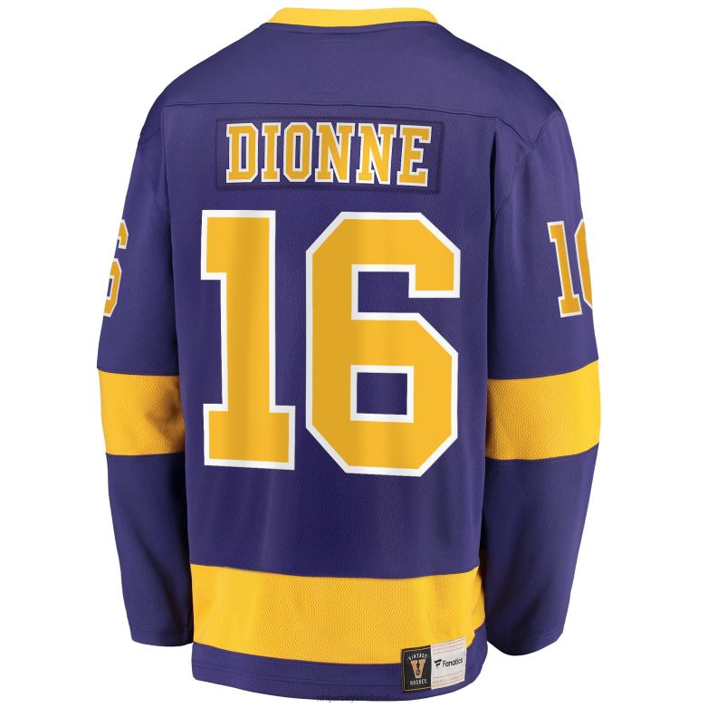 NHL Men Los Angeles Kings Marcel Dionne Fanatics Branded Purple Premier Breakaway Retired Player Jersey D002V264 Clothing