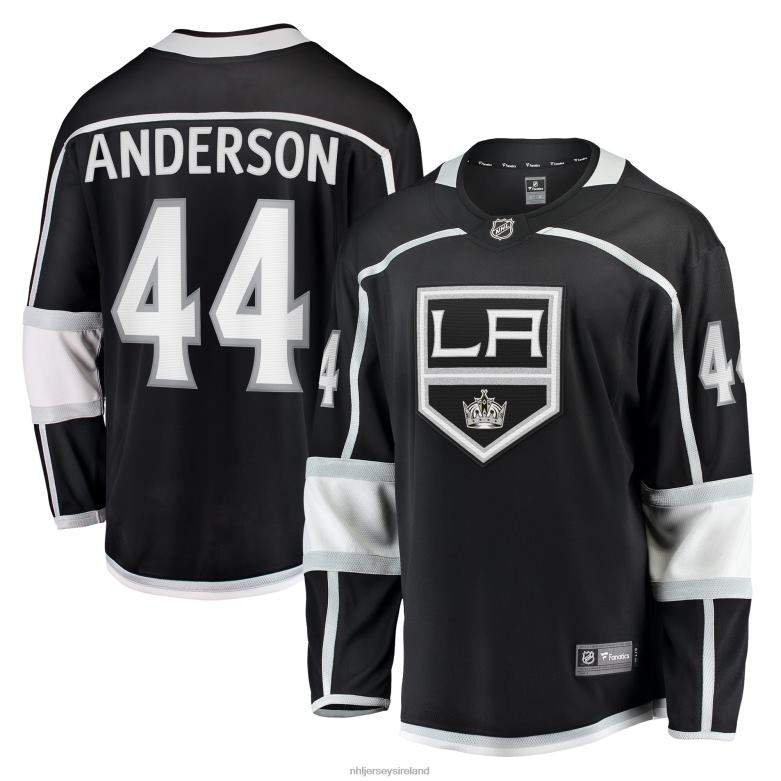 NHL Men Los Angeles Kings Mikey Anderson Fanatics Branded Black Home Breakaway Player Jersey D002V1227 Clothing