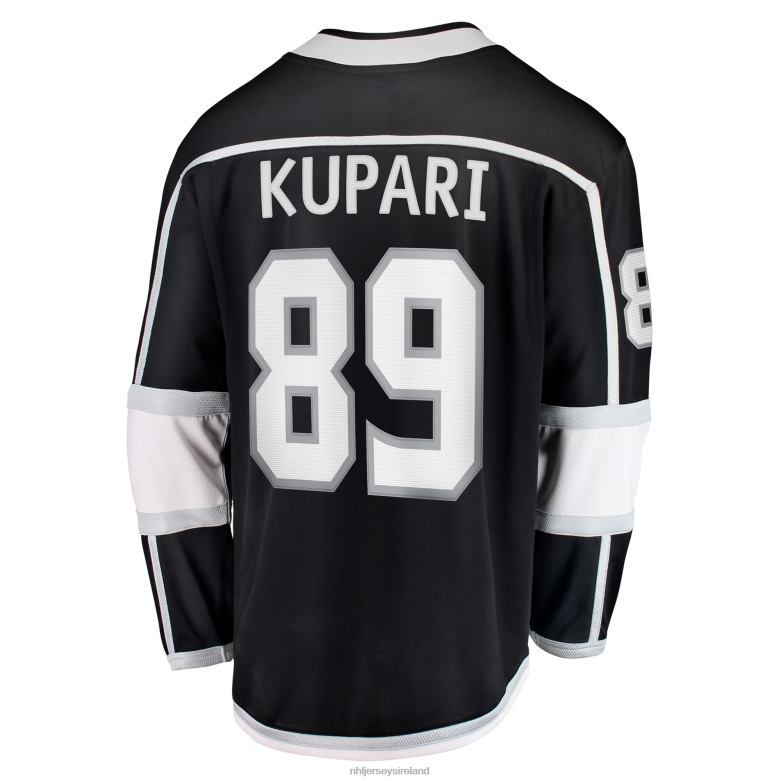 NHL Men Los Angeles Kings Rasmus Kupari Fanatics Branded Black Home Breakaway Player Jersey D002V1973 Clothing