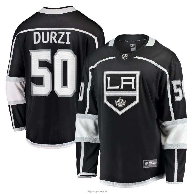 NHL Men Los Angeles Kings Sean Durzi Fanatics Branded Black Home Breakaway Player Jersey D002V1135 Clothing