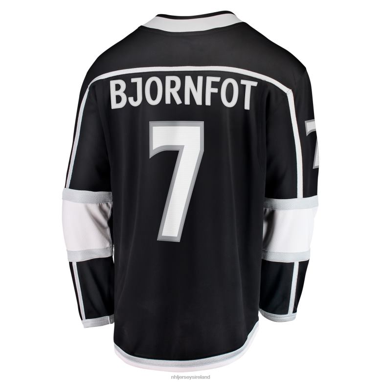 NHL Men Los Angeles Kings Tobias Bjornfot Fanatics Branded Black Home Breakaway Player Jersey D002V1841 Clothing