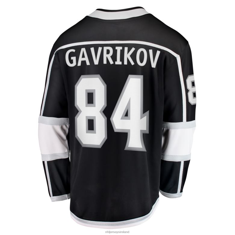 NHL Men Los Angeles Kings Vladislav Gavrikov Fanatics Branded Black Home Breakaway Jersey D002V494 Clothing
