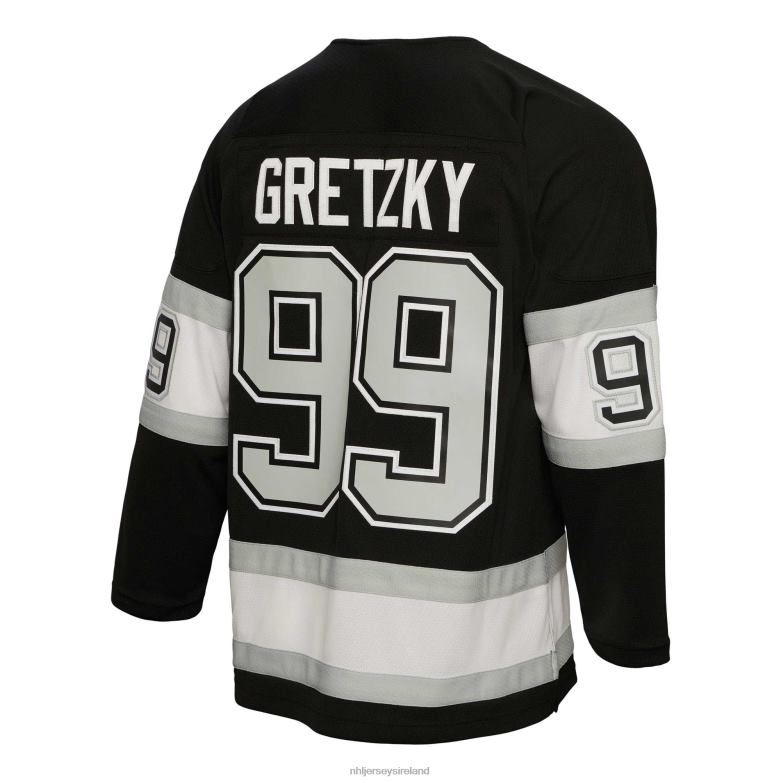 NHL Men Los Angeles Kings Wayne Gretzky Mitchell  Ness Black 1992 Blue Line Player Jersey D002V142 Clothing