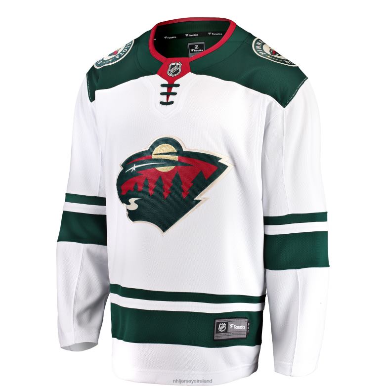 NHL Men Minnesota Wild Fanatics Branded White Breakaway Away Jersey D002V1781 Clothing