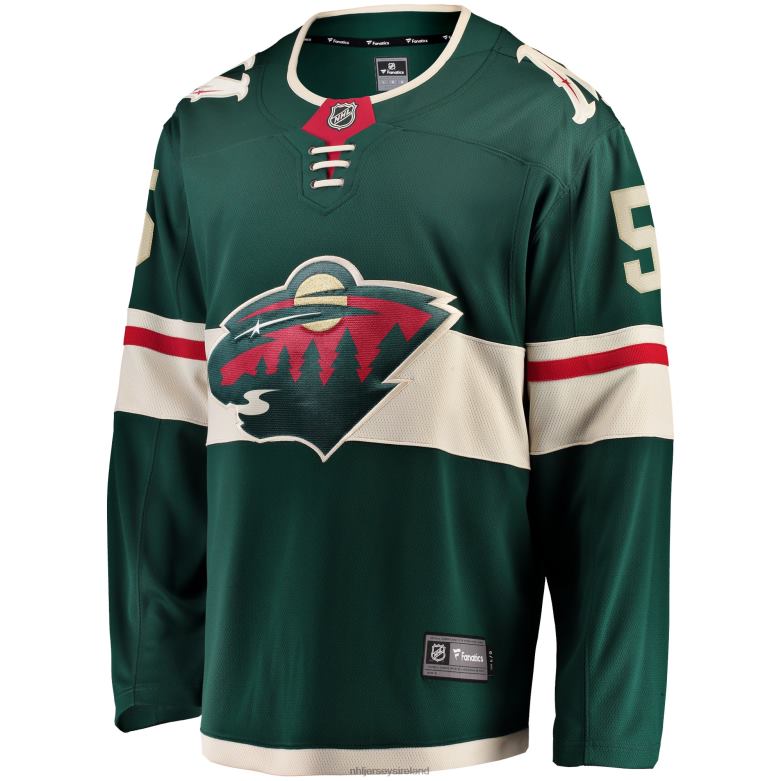 NHL Men Minnesota Wild Jake Middleton Fanatics Branded Green Home Breakaway Player Jersey D002V902 Clothing