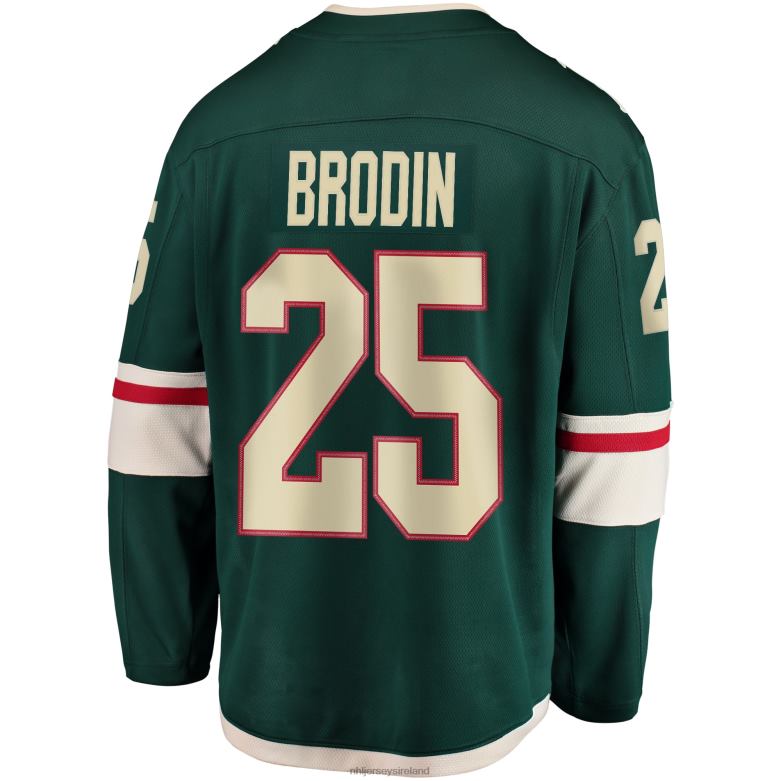 NHL Men Minnesota Wild Jonas Brodin Fanatics Branded Green Breakaway Jersey D002V574 Clothing
