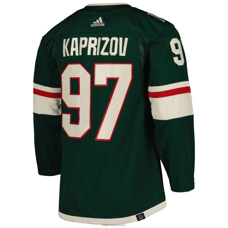NHL Men Minnesota Wild Kirill Kaprizov Adidas Green Primegreen Authentic Pro Home Player Jersey D002V54 Clothing