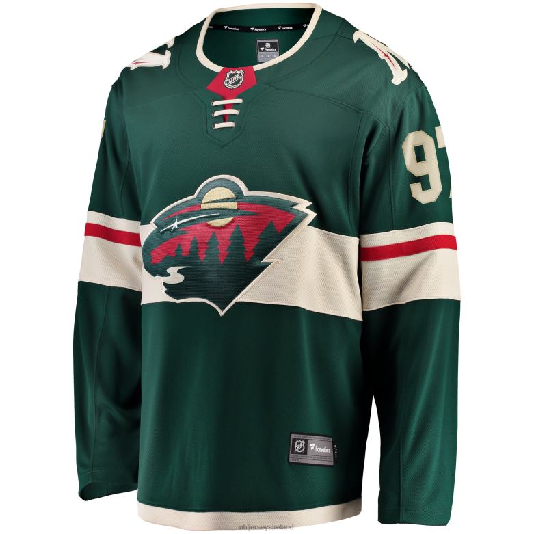 NHL Men Minnesota Wild Kirill Kaprizov Fanatics Branded Green Home Premier Breakaway Player Jersey D002V17 Clothing