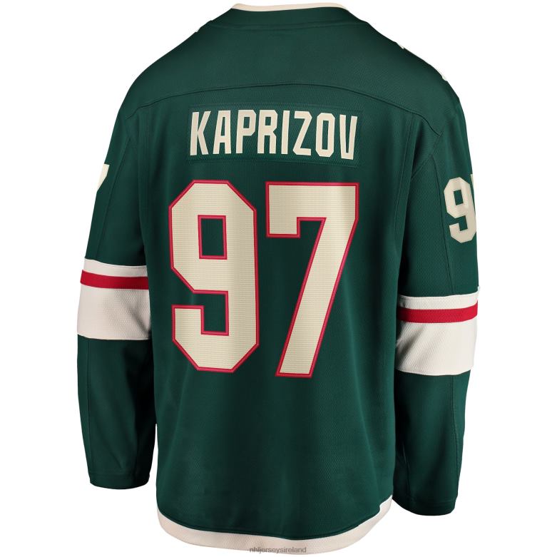 NHL Men Minnesota Wild Kirill Kaprizov Fanatics Branded Green Home Premier Breakaway Player Jersey D002V17 Clothing