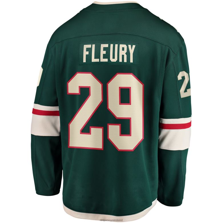 NHL Men Minnesota Wild Marc-Andre Fleury Fanatics Branded Green Home Breakaway Player Jersey D002V206 Clothing