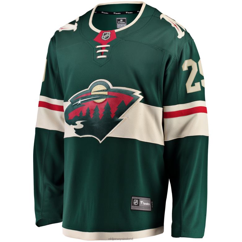 NHL Men Minnesota Wild Marc-Andre Fleury Fanatics Branded Green Home Premier Breakaway Player Jersey D002V37 Clothing
