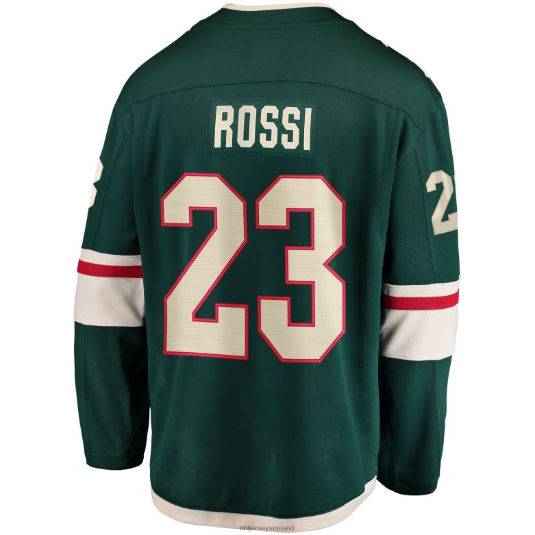 NHL Men Minnesota Wild Marco Rossi Fanatics Branded Green Home Breakaway Player Jersey D002V1831 Clothing