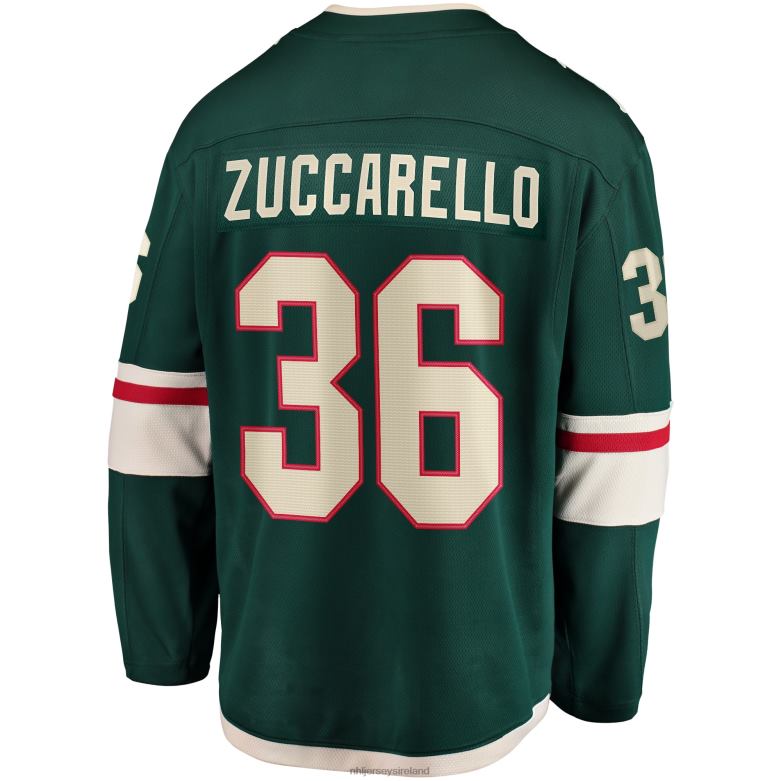 NHL Men Minnesota Wild Mats Zuccarello Fanatics Branded Green Team Color Breakaway Player Jersey D002V2164 Clothing