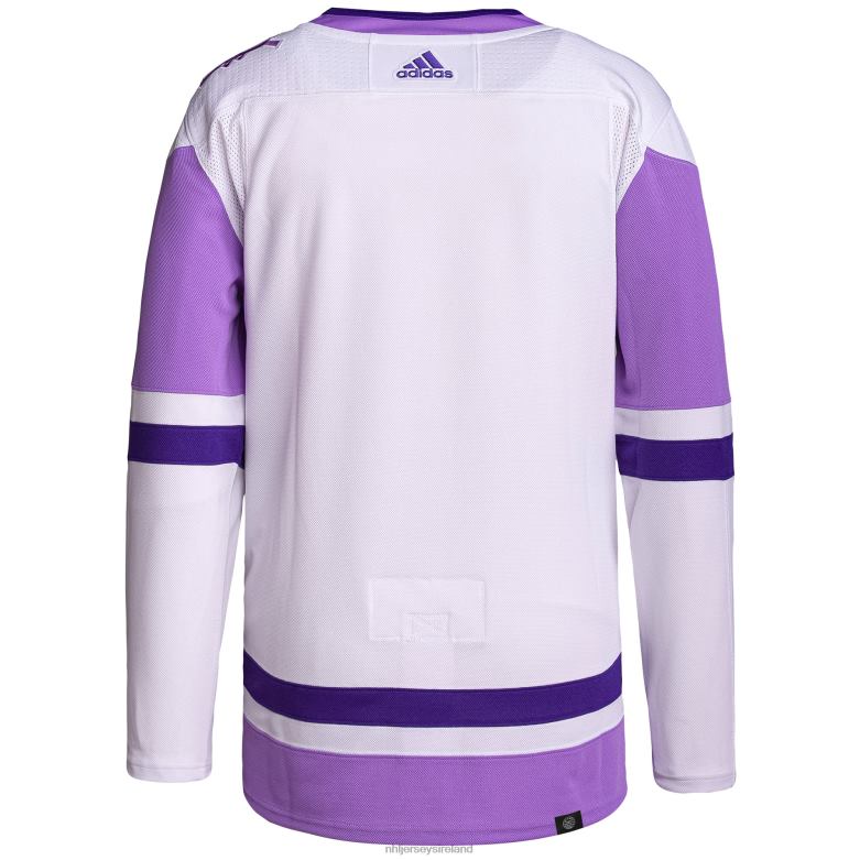 NHL Men Montreal Canadiens Adidas White/Purple Hockey Fights Cancer Primegreen Authentic Blank Practice Jersey D002V1642 Clothing
