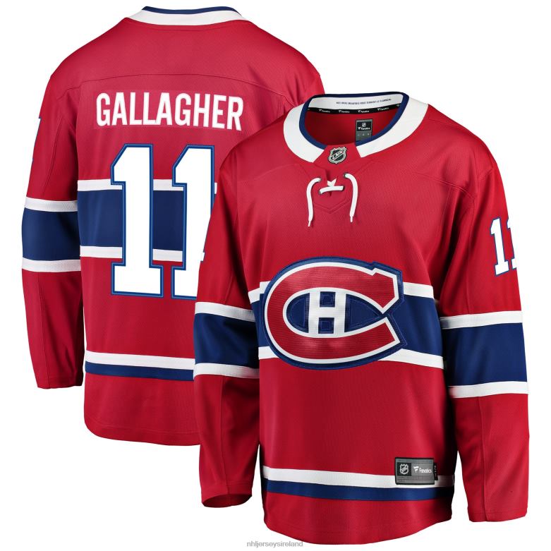 NHL Men Montreal Canadiens Brendan Gallagher Fanatics Branded Red Breakaway Player Jersey D002V1572 Clothing