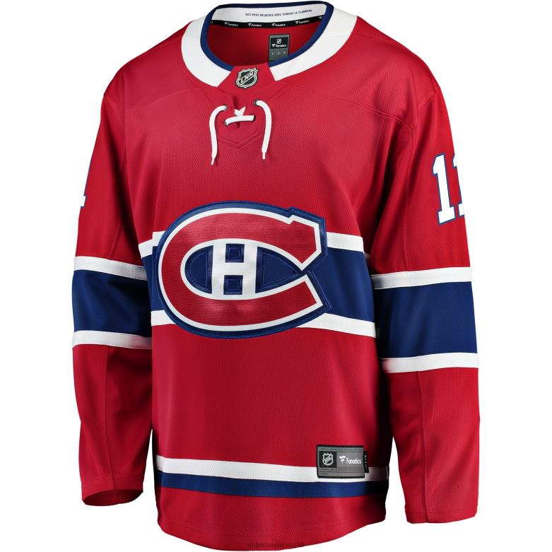NHL Men Montreal Canadiens Brendan Gallagher Fanatics Branded Red Breakaway Player Jersey D002V1572 Clothing