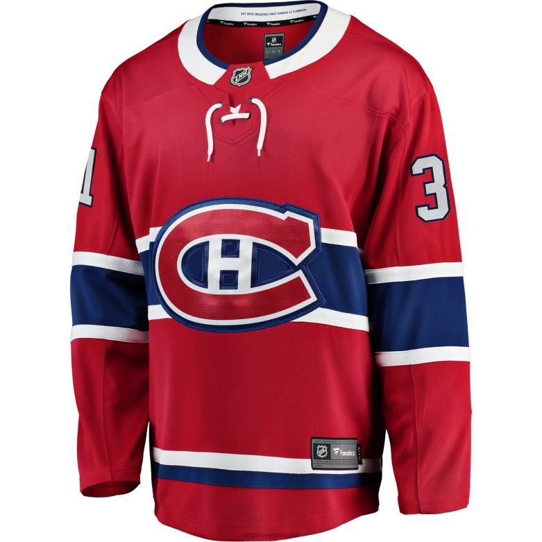 NHL Men Montreal Canadiens Carey Price Fanatics Branded Red Breakaway Player Jersey D002V1098 Clothing