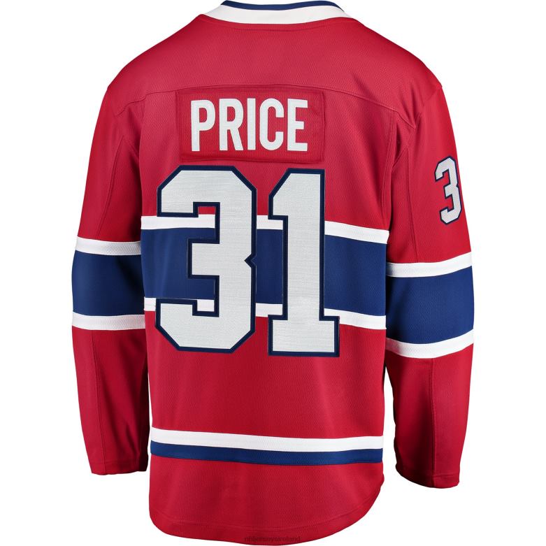 NHL Men Montreal Canadiens Carey Price Fanatics Branded Red Breakaway Player Jersey D002V1098 Clothing