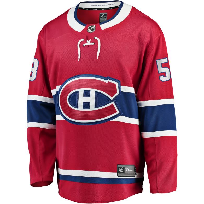 NHL Men Montreal Canadiens David Savard Fanatics Branded Red Home Breakaway Player Jersey D002V1752 Clothing