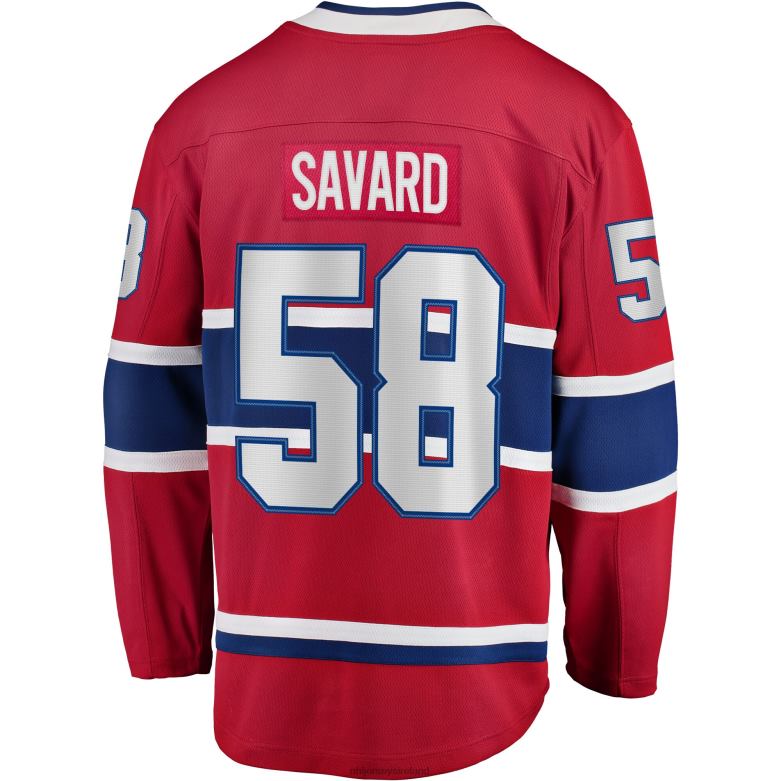 NHL Men Montreal Canadiens David Savard Fanatics Branded Red Home Breakaway Player Jersey D002V1752 Clothing