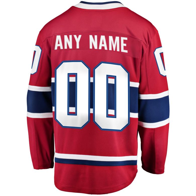NHL Men Montreal Canadiens Fanatics Branded Red Home Breakaway Custom Jersey D002V826 Clothing