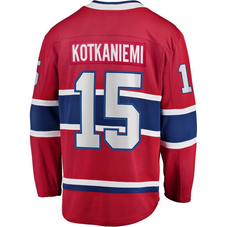NHL Men Montreal Canadiens Jesperi Kotkaniemi Fanatics Branded Red Home Breakaway Player Jersey D002V1815 Clothing