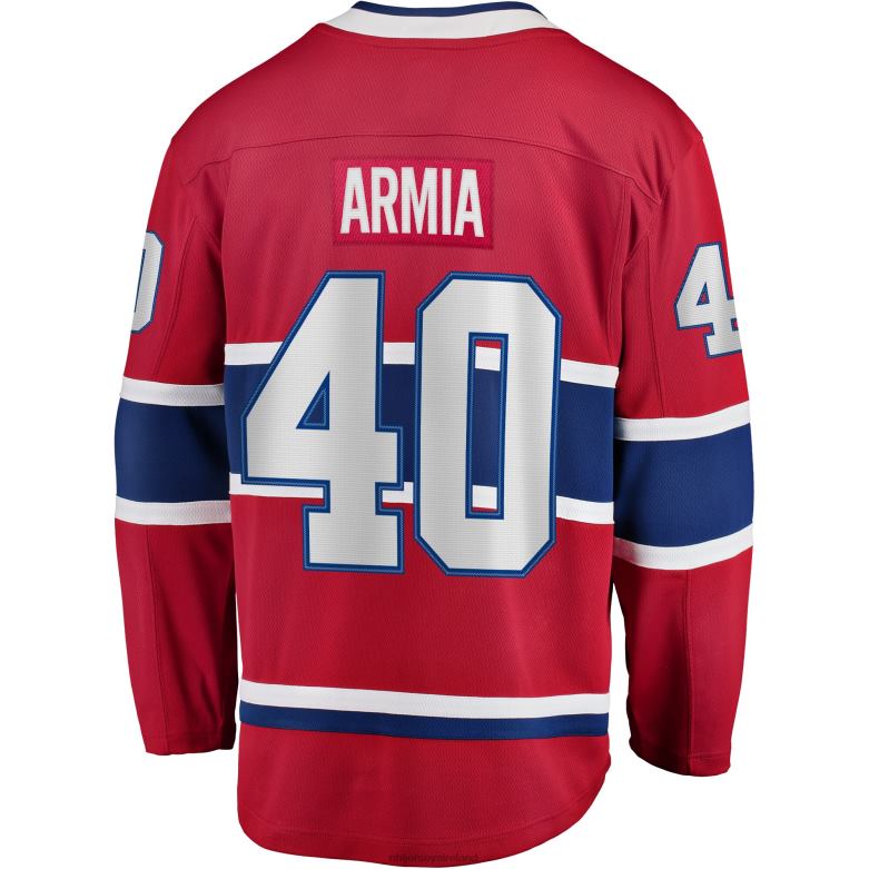 NHL Men Montreal Canadiens Joel Armia Fanatics Branded Red Home Breakaway Player Jersey D002V1874 Clothing