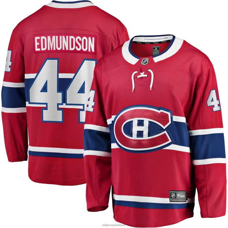 NHL Men Montreal Canadiens Joel Edmundson Fanatics Branded Red Breakaway Player Jersey D002V2212 Clothing