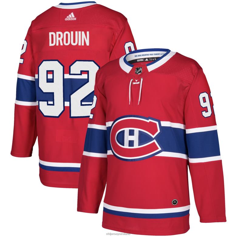 NHL Men Montreal Canadiens Jonathan Drouin Adidas Red Authentic Player Jersey D002V2037 Clothing