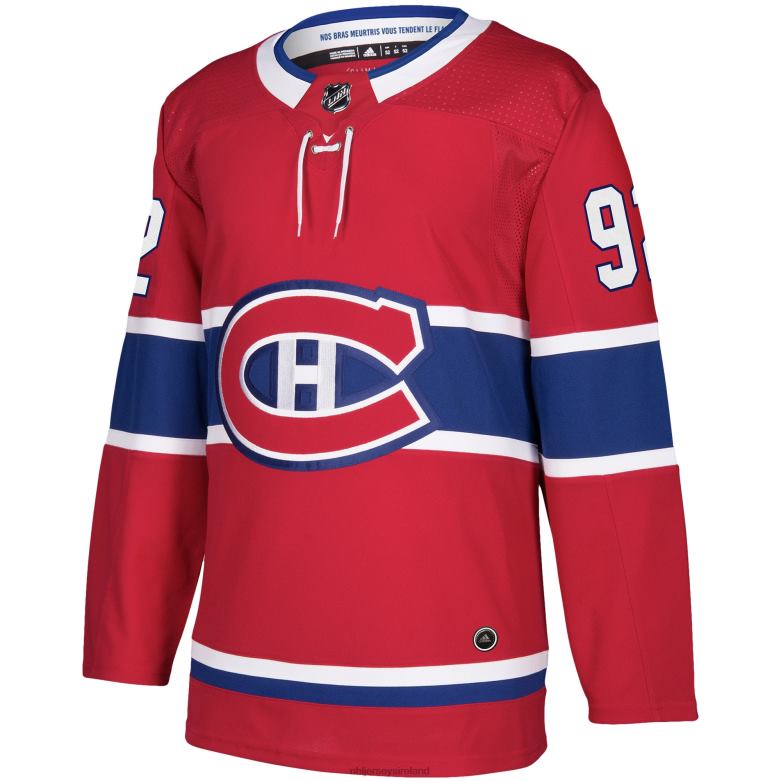 NHL Men Montreal Canadiens Jonathan Drouin Adidas Red Authentic Player Jersey D002V2037 Clothing