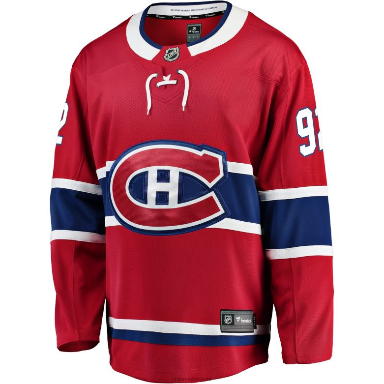 NHL Men Montreal Canadiens Jonathan Drouin Fanatics Branded Red Breakaway Player Jersey D002V1711 Clothing