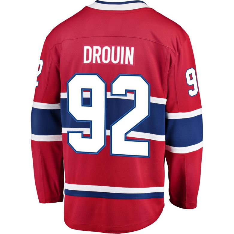 NHL Men Montreal Canadiens Jonathan Drouin Fanatics Branded Red Breakaway Player Jersey D002V1711 Clothing