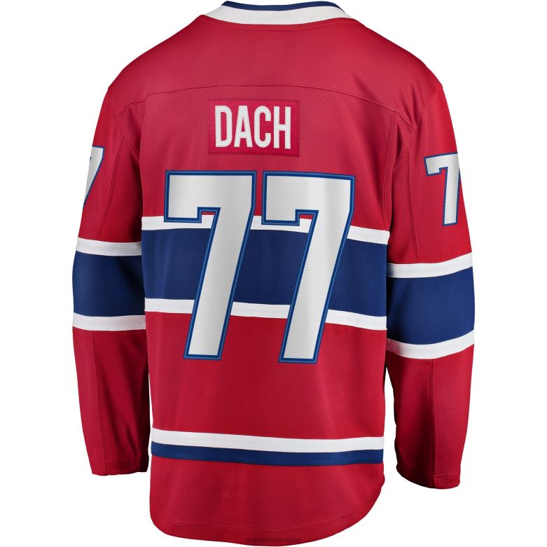 NHL Men Montreal Canadiens Kirby Dach Fanatics Branded Red Home Breakaway Player Jersey D002V1057 Clothing