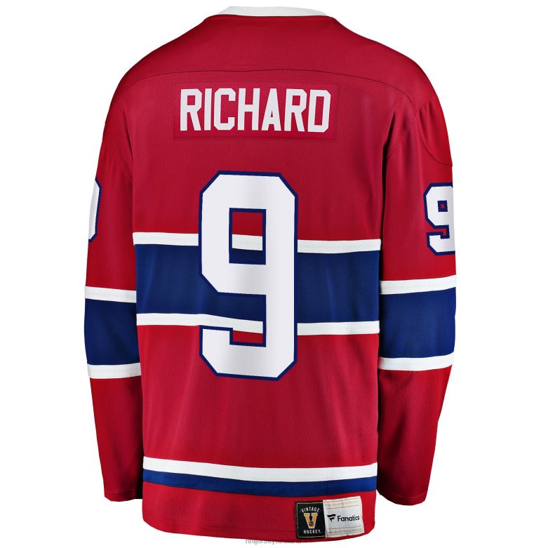 NHL Men Montreal Canadiens Maurice Richard Fanatics Branded Red Premier Breakaway Retired Player Jersey D002V1518 Clothing