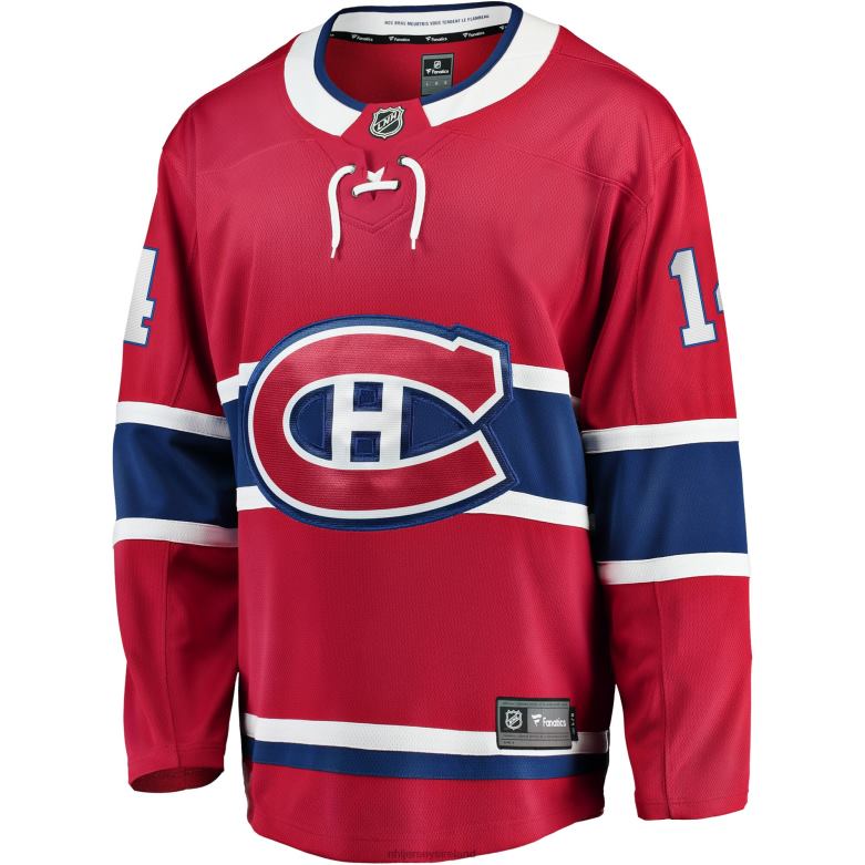 NHL Men Montreal Canadiens Nick Suzuki Fanatics Branded Red Home Premier Breakaway Player Jersey D002V1113 Clothing