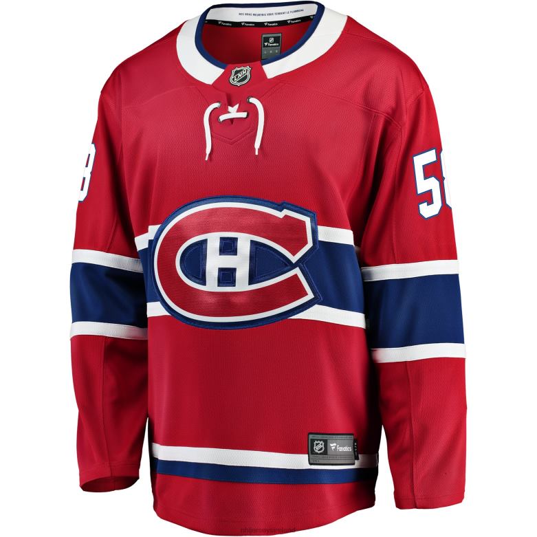 NHL Men Montreal Canadiens Noah Juulsen Fanatics Branded Red Breakaway Player Jersey D002V1805 Clothing