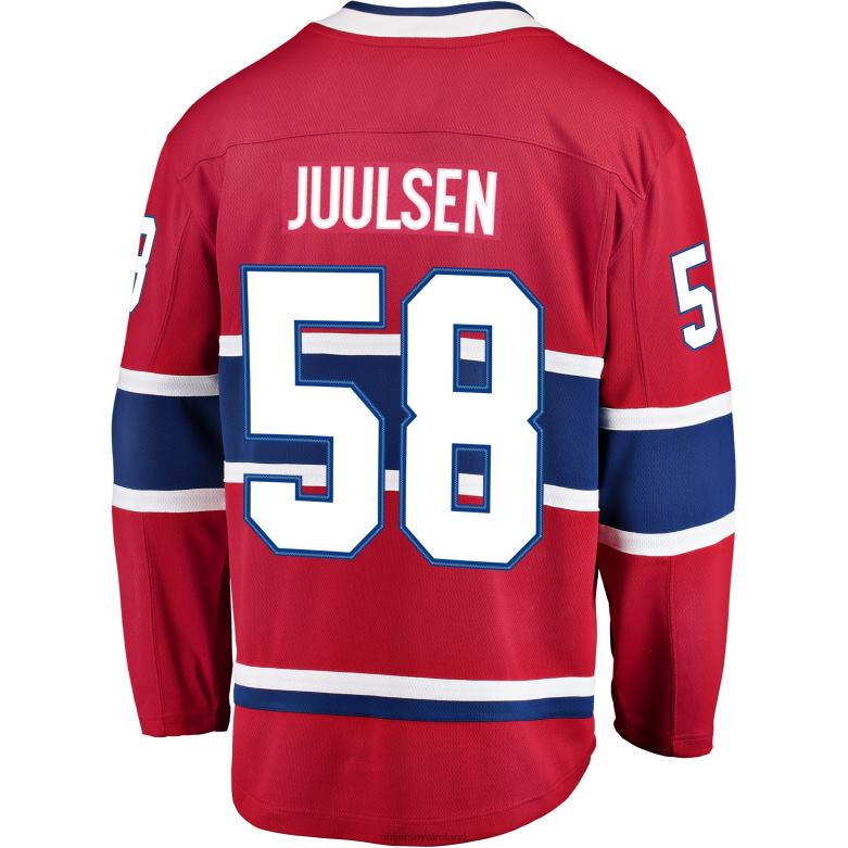 NHL Men Montreal Canadiens Noah Juulsen Fanatics Branded Red Breakaway Player Jersey D002V1805 Clothing