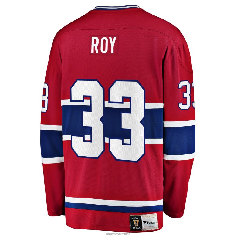 NHL Men Montreal Canadiens Patrick Roy Fanatics Branded Red Premier Breakaway Retired Player Jersey D002V693 Clothing