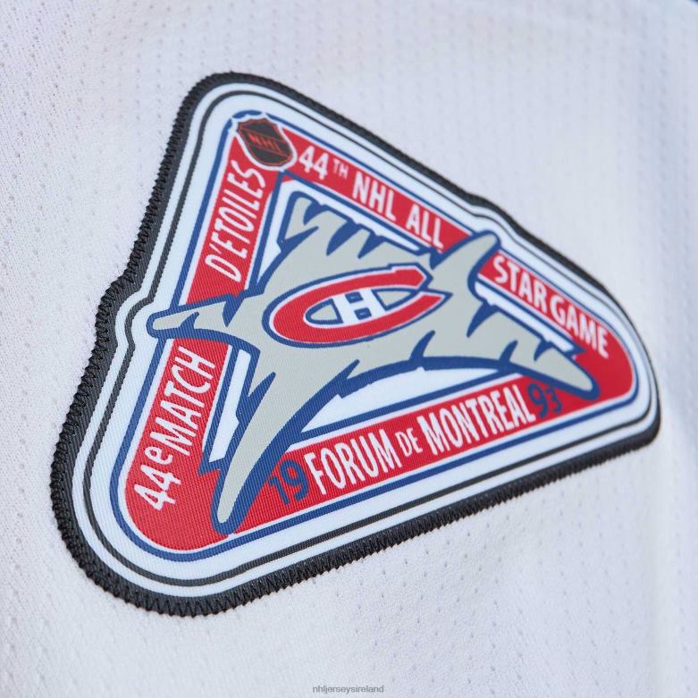 NHL Men Montreal Canadiens Patrick Roy Mitchell  Ness White 1992 Blue Line Player Jersey D002V1000 Clothing