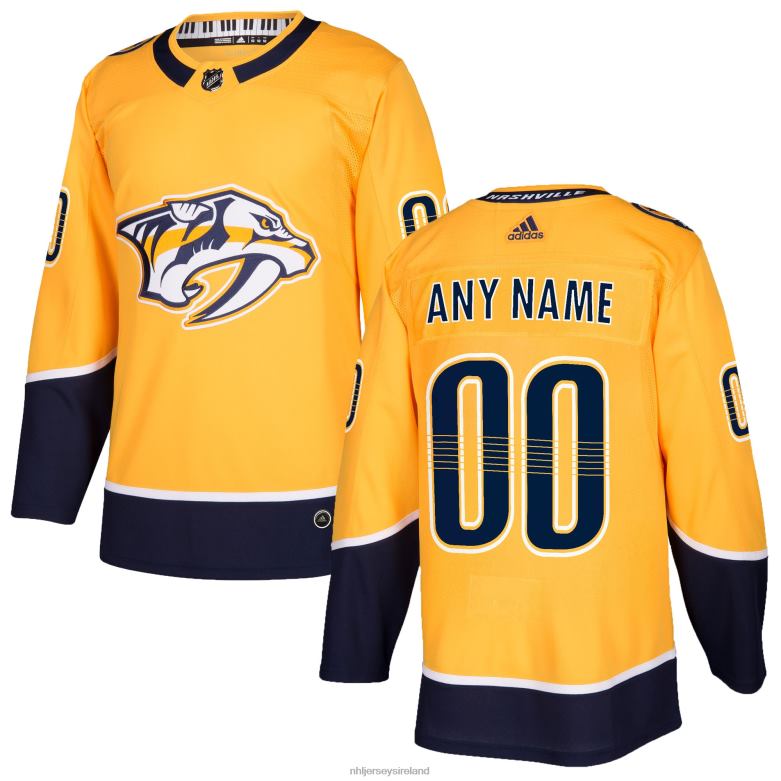 NHL Men Nashville Predators Adidas Gold Authentic Custom Jersey D002V2226 Clothing