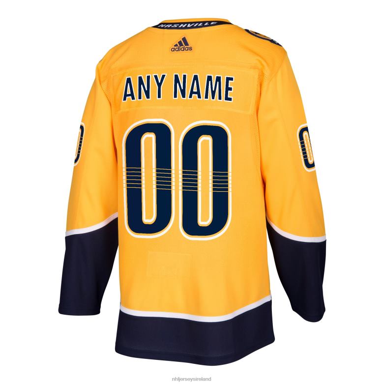 NHL Men Nashville Predators Adidas Gold Authentic Custom Jersey D002V2226 Clothing
